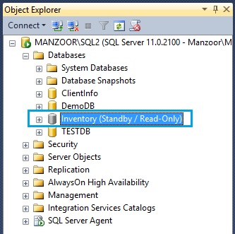 Restore Database on Secondary Server with Standby