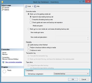 How to Set Backup Compression in SQL Server