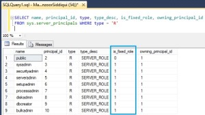 Fixed Server Roles in SQL Server