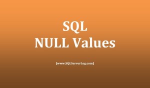 SQL NULL Values