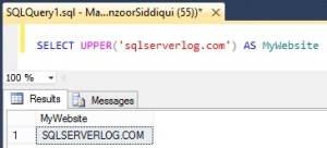 SQL UPPER() Function